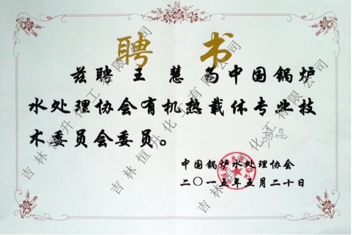 王慧(huì) 熱載體加(jiā)熱技術委員(yuán)